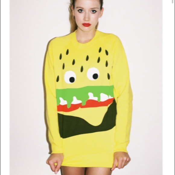 Lazy Oaf Tops - Lazy Oaf Burger Sweatshirt
